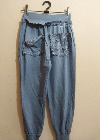 Eskitme dantelli pantolon - Görsel 5