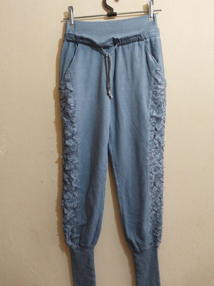 Eskitme dantelli pantolon - Görsel 2