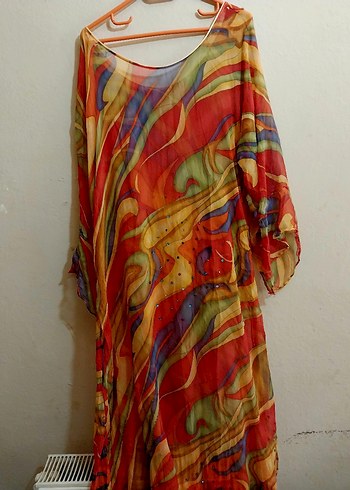 İpek plaj elbisesi pareo - Görsel 7