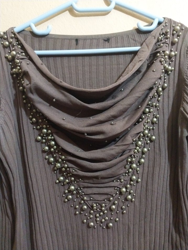 Fashion  taşlı bluz - Görsel 3