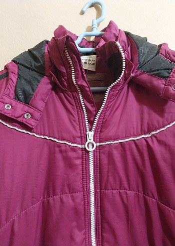 Mor Kadın Spor Kışlık Fermuarlı Ceket - Görsel 3