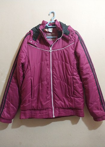 Mor Kadın Spor Kışlık Fermuarlı Ceket - Görsel 2