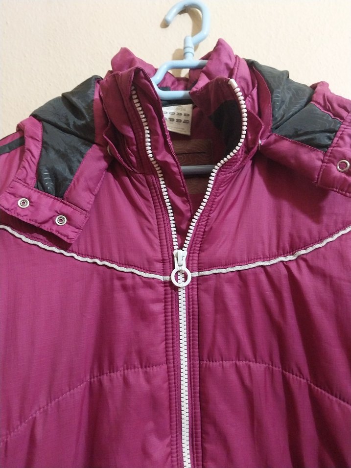 Mor Kadın Spor Kışlık Fermuarlı Ceket - Görsel 3