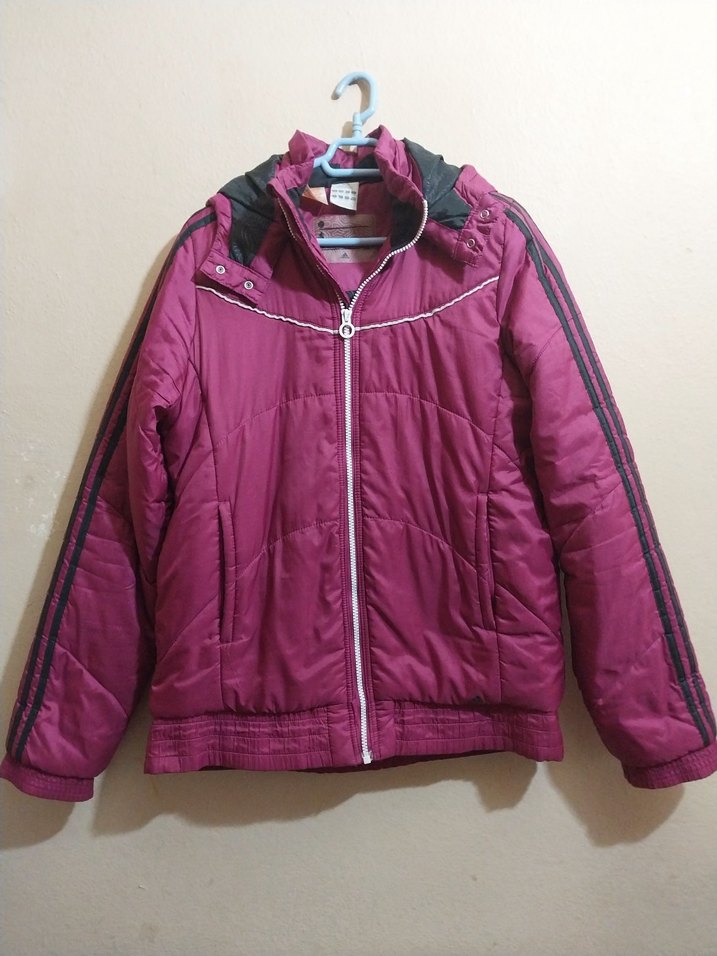 Mor Kadın Spor Kışlık Fermuarlı Ceket - Görsel 2