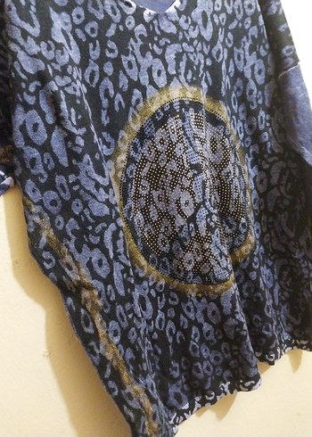 WHİP Design leopar taşlı bluz - Görsel 6