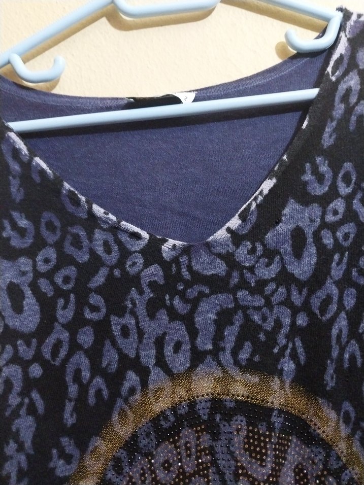 WHİP Design leopar taşlı bluz - Görsel 3