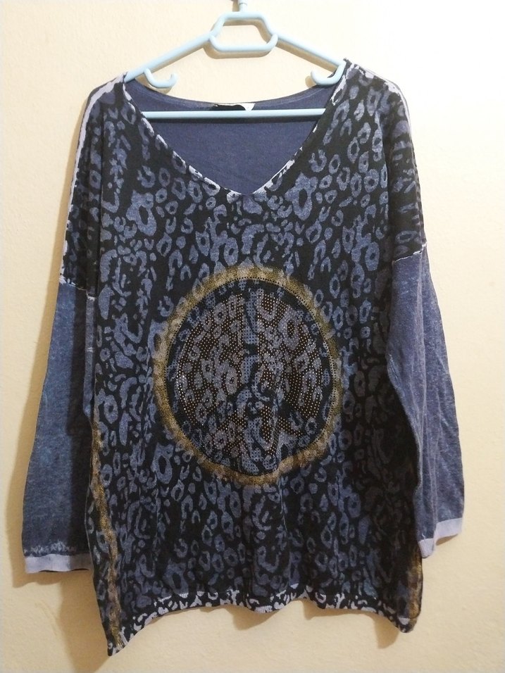 WHİP Design leopar taşlı bluz - Görsel 2