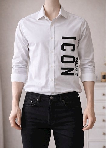 DSquared2 Beyaz Erkek Gomlek