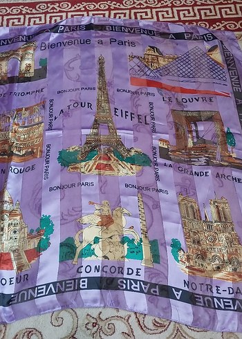 Beden mor Renk Paris eşarp