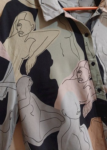 s Beden çeşitli Renk ZARA vintage desenli gòmlek