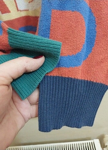 s Beden çeşitli Renk Twist oversize kazak