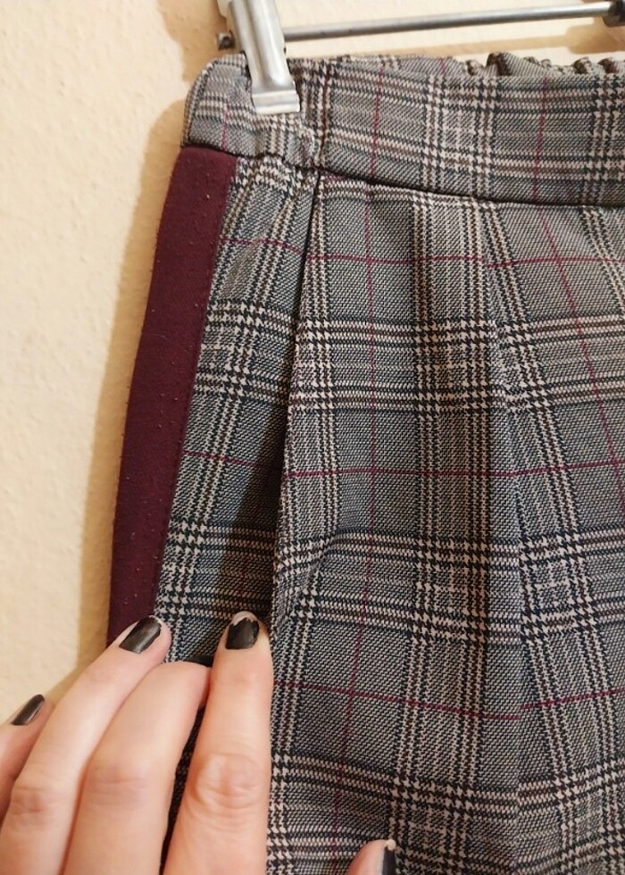 Pull&Bear ekoseli pantolon  - Görsel 2