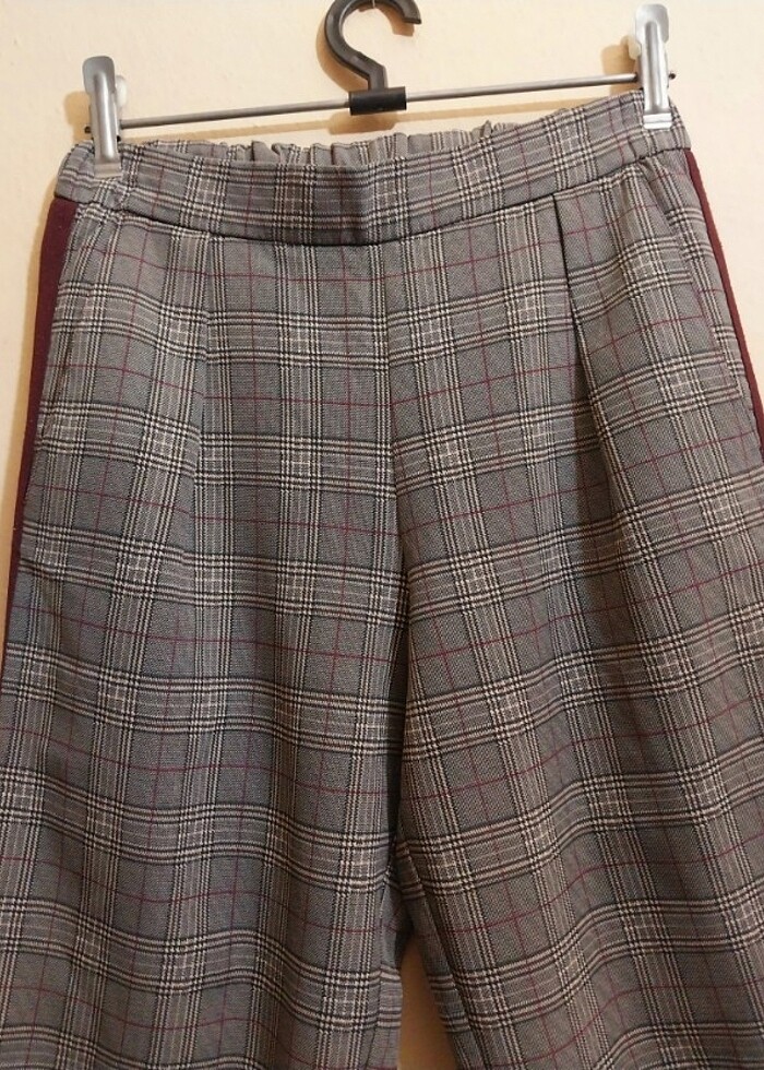 Pull&Bear ekoseli pantolon  - Görsel 3