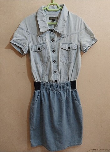 2000ler vintage kot elbise