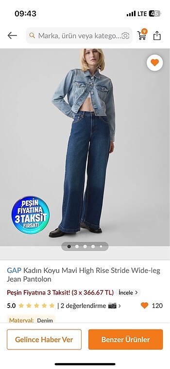 GAP kadın jean