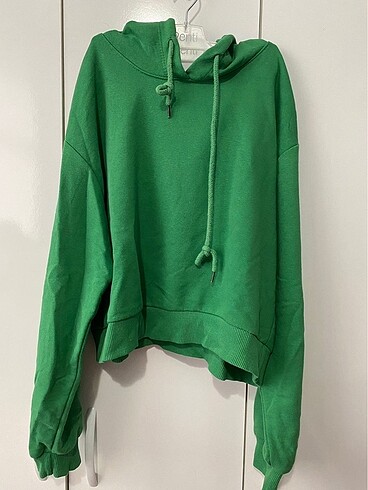 Yeşil Crop Sweatshirt