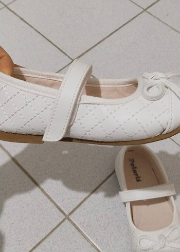 Beyaz Kız Çocuk Babet Ayakkabı - Görsel 2