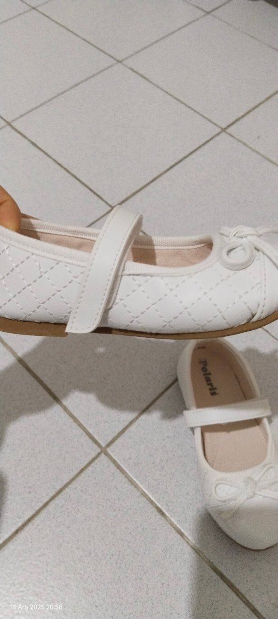 Beyaz Kız Çocuk Babet Ayakkabı - Görsel 2