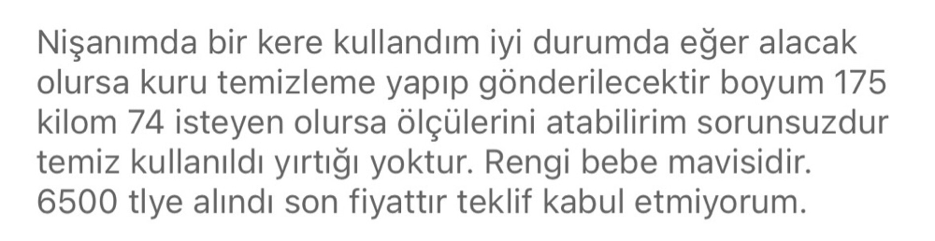 l Beden mavi Renk Uzun elbise