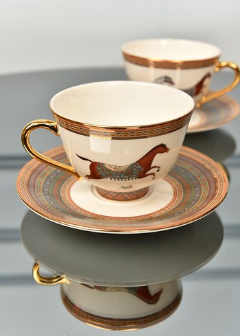 Hermes At Desenli 2'li Fincan Takımı - Görsel 4
