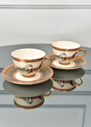 Hermes At Desenli 2'li Fincan Takımı - Görsel 2