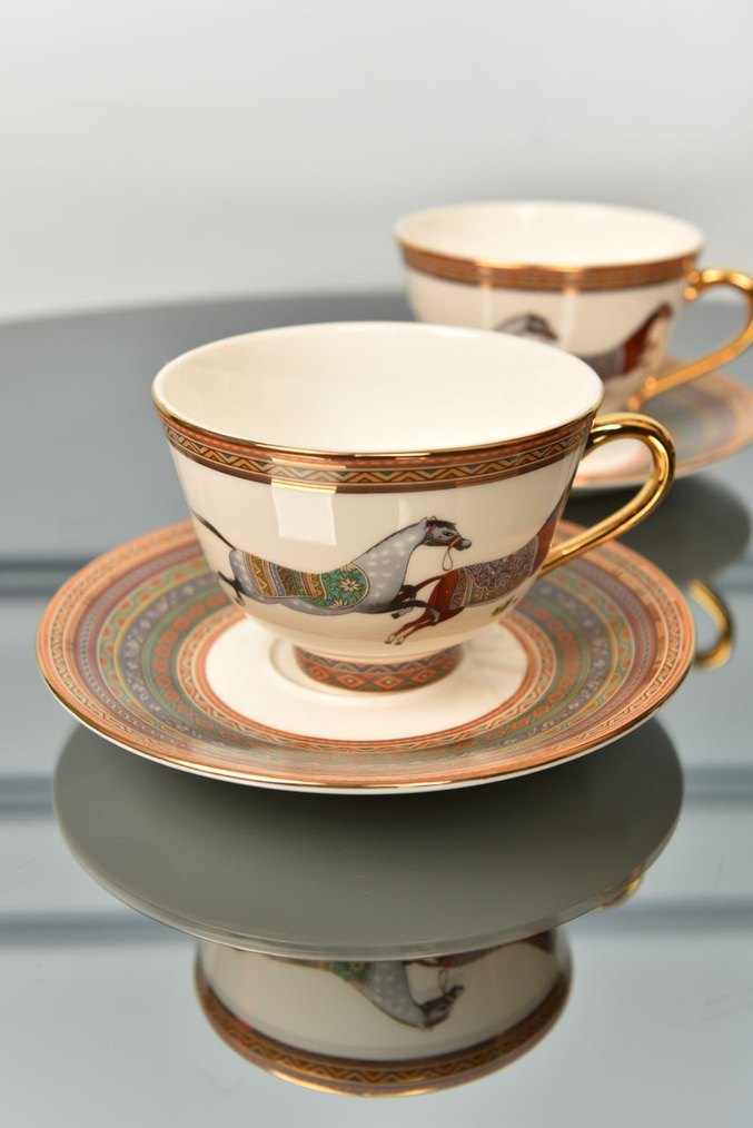 Hermes At Desenli 2'li Fincan Takımı - Görsel 3