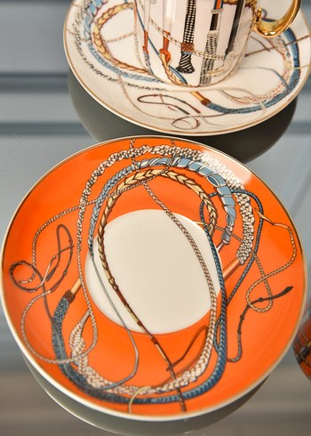 Hermes Altın Detaylı Fincan Takımı - Görsel 6