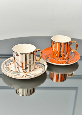 Hermes Altın Detaylı Fincan Takımı - Görsel 2