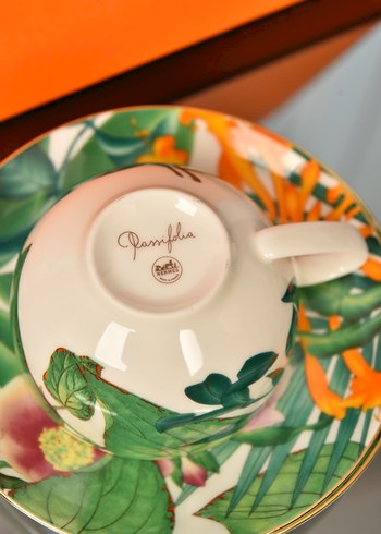 Renkli Tropikal Desenli 2'li Fincan Takımı - Görsel 4