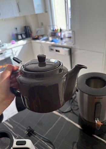 Gri Çaydanlık ve Paslanmaz Çelik Semaver - Görsel 3