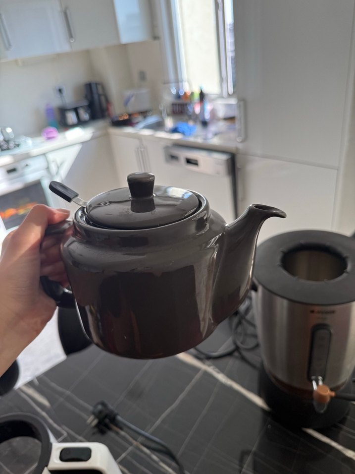 Gri Çaydanlık ve Paslanmaz Çelik Semaver - Görsel 3