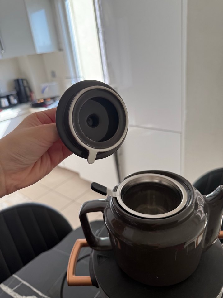 Gri Çaydanlık ve Paslanmaz Çelik Semaver - Görsel 4