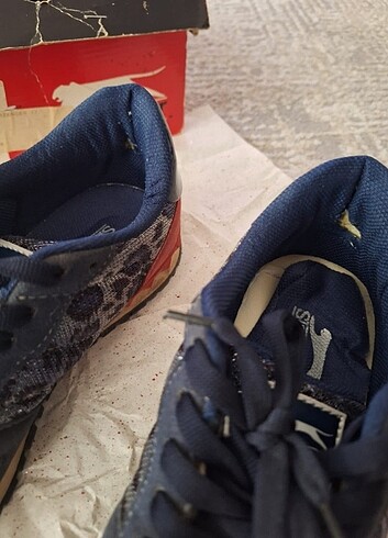 38 Beden Lacivert leopar detaylı sneaker