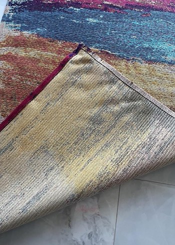  Beden Çok Renkli Batik Desenli Modern Halı