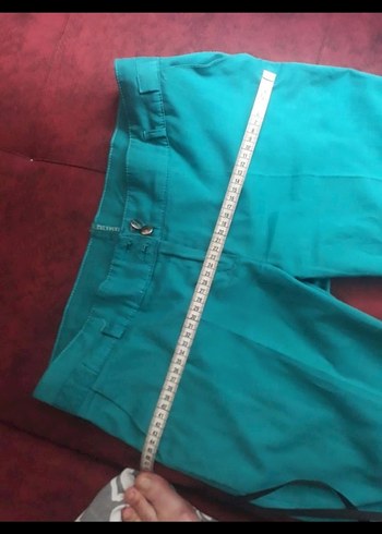 yesil Kemerli Kadın Kumaş Pantolon - Görsel 7