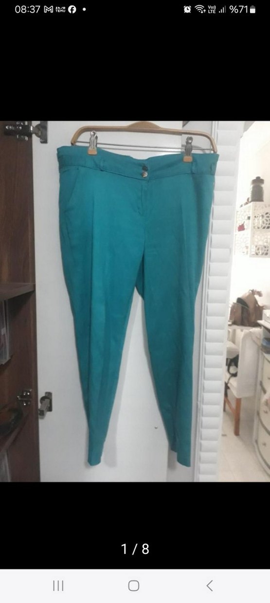 yesil Kemerli Kadın Kumaş Pantolon - Görsel 3