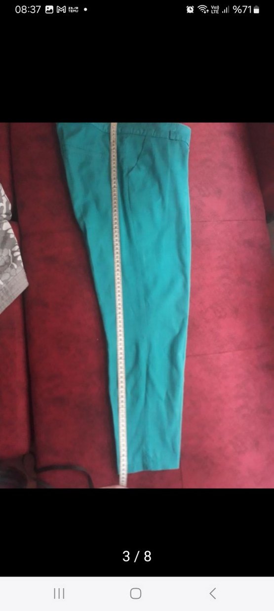 yesil Kemerli Kadın Kumaş Pantolon - Görsel 5