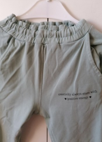 5 Yaş Beden Mint yeşili kız Çocuk Sweatshirt ve Eşofman Takımı
