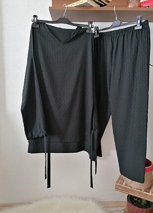 Kumaş tunik li pantolon takım