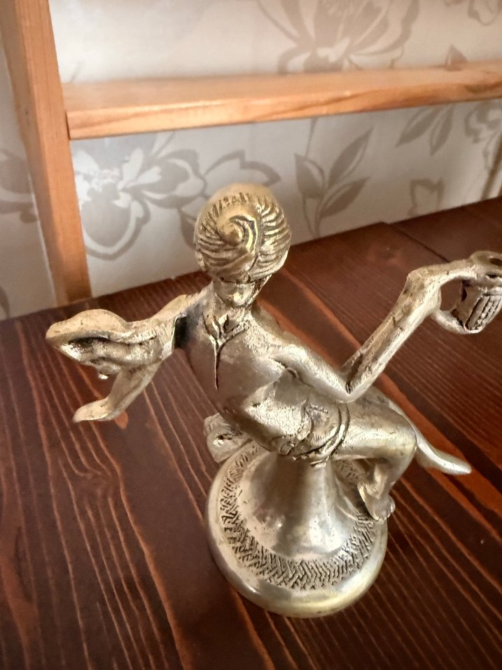 Melek  figürlü Pirinç Malzeme Obje - Görsel 3