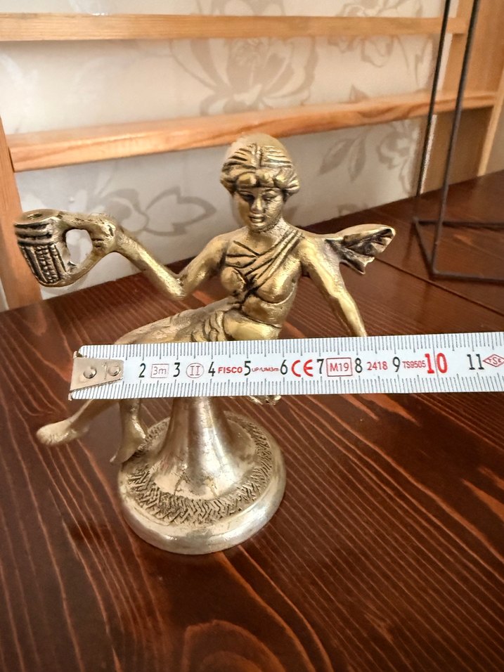 Melek  figürlü Pirinç Malzeme Obje - Görsel 5
