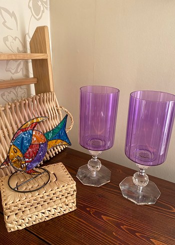 Mor Ayaklı İkili  mumluk - Görsel 8