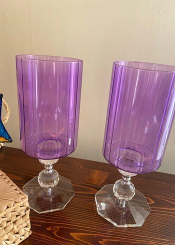 Mor Ayaklı İkili  mumluk - Görsel 2