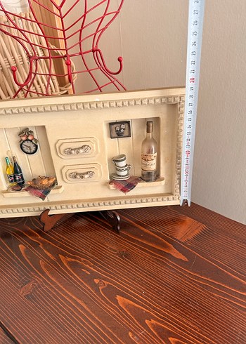 Beyaz Mini Mutfak Dekoratif Tablo Diorama - Görsel 7