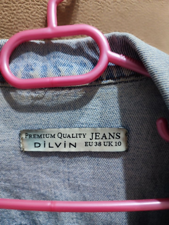 Kadın Mavi Denim Düğmeli Ceket - Görsel 2