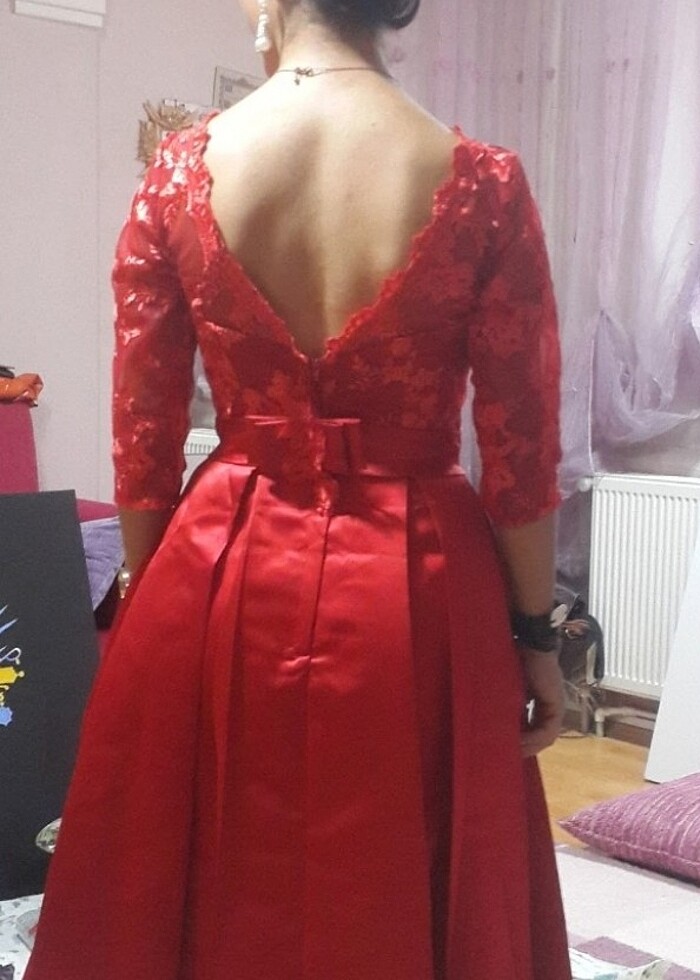 Mezuniyet nişan vb abiye midi boy elbise - Görsel 2