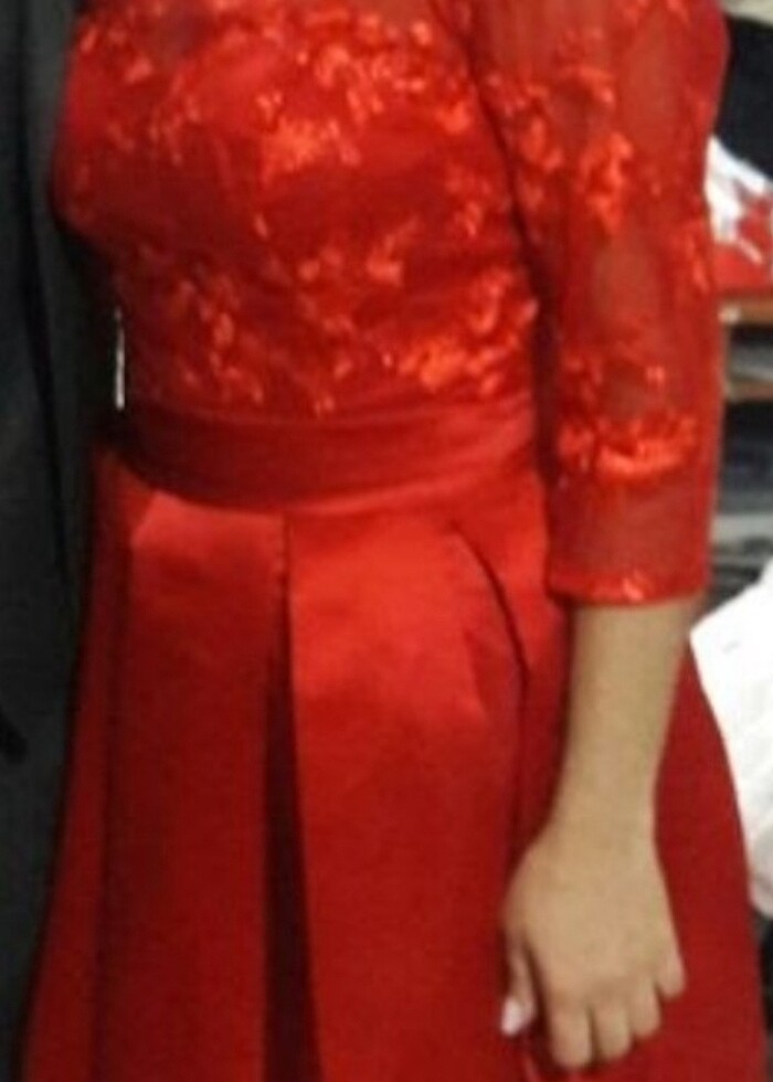 Mezuniyet nişan vb abiye midi boy elbise - Görsel 3