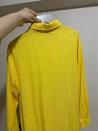 36 Beden sarı Renk Tesettür gömlek