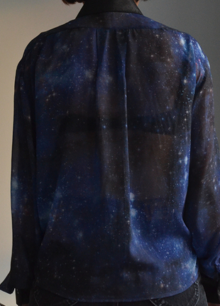 Markasız Ürün Nebula desenli şifon gömlek