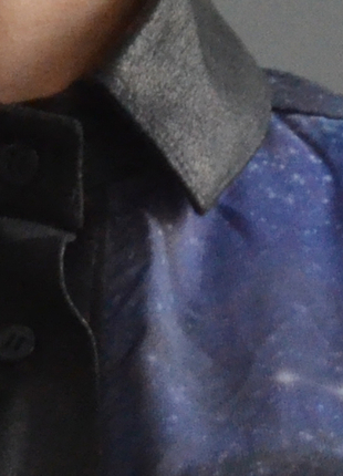 m Beden çeşitli Renk Nebula desenli şifon gömlek